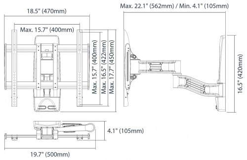 Startech.com TV-WALL-MOUNT-65FS