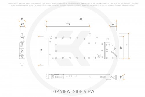 EKWB EK-Pro GPU WB RTX A5500 Rack - Nickel + Inox