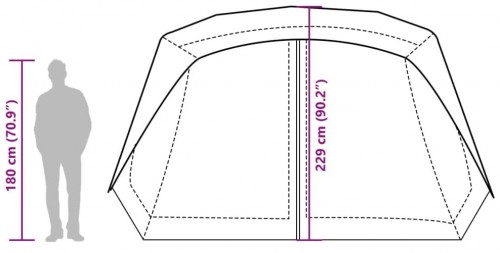 VidaXL Family Tent with LED 10 Person