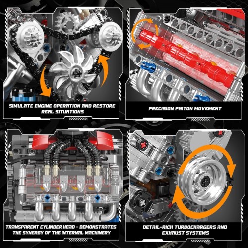 Mould King LSX454 V8 Engine 10171