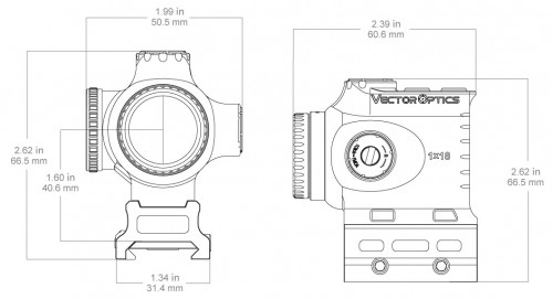 Vector Optics Paragon 1x18 X-Mini Prism