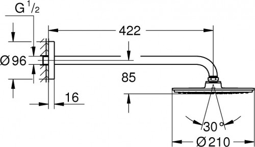 Grohe Rainshower Cosmopolitan 210 26171