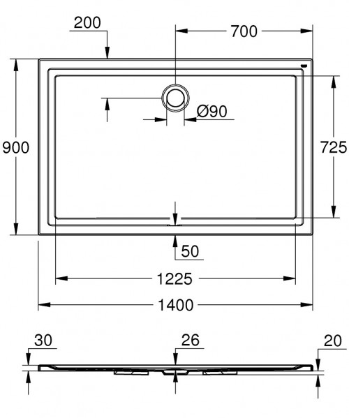 Grohe 39307000 140x90