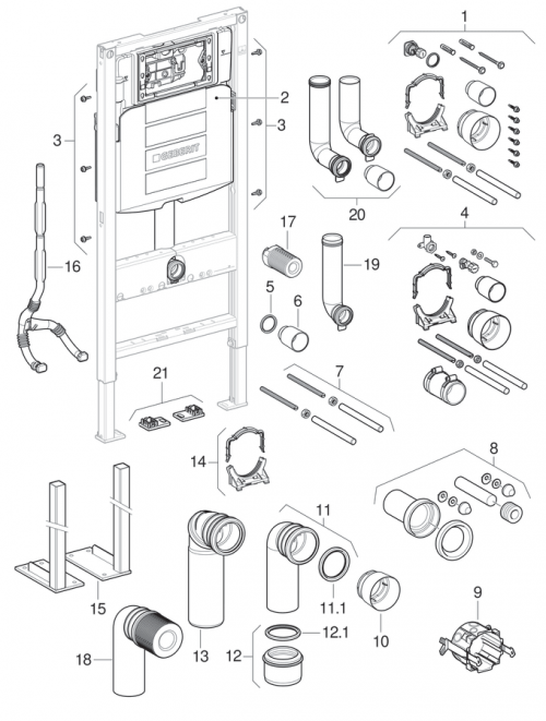 Geberit Duofix 111.300.00.5 WC