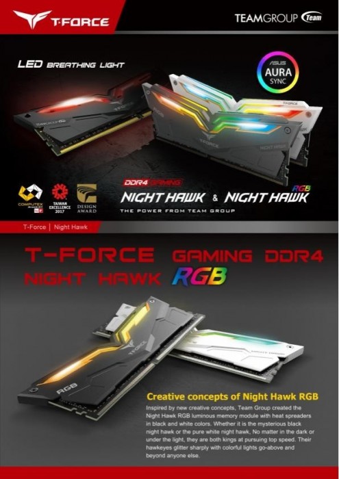 Team Group Night Hawk RGB T-Force DDR4 2x8Gb