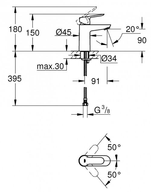 Grohe Grohtherm 800 BauEdge 34105TS