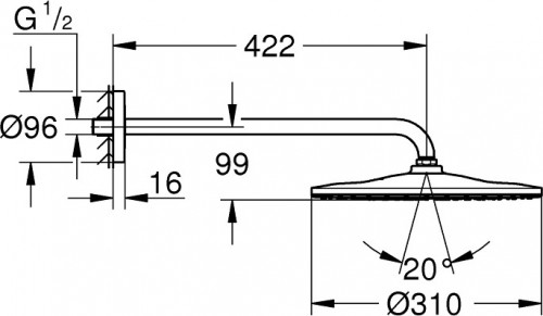 Grohe Rainshower Mono 310 26558000