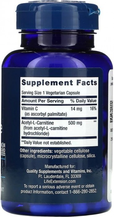 Life Extension Acetyl-L-Carnitine 500 mg 100 cap