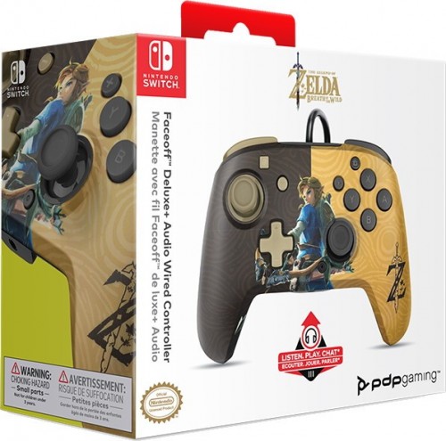 PDP Faceoff Deluxe+ Audio Wired Controller