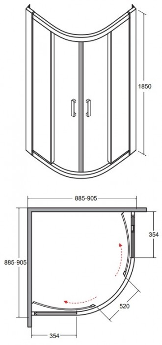 Besco Modern 90x90 MP-90-185-C