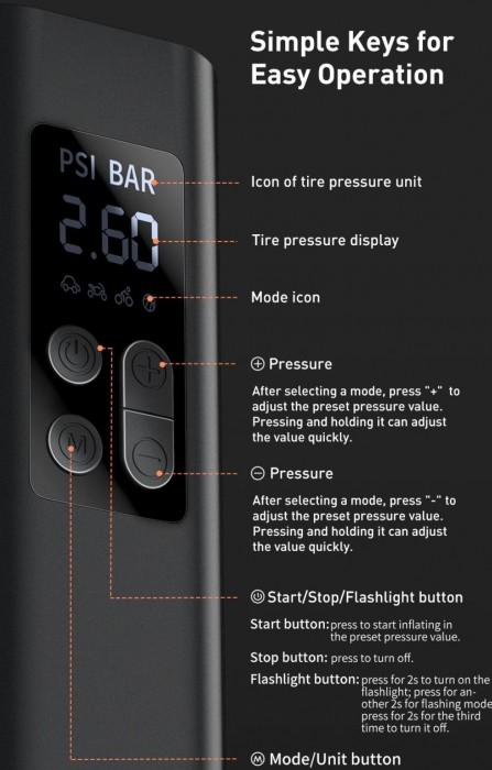 BASEUS Super Mini Inflation Pump