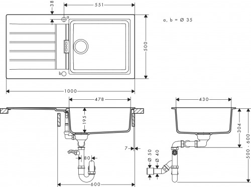 Hansgrohe S52 S520-F480 43358170