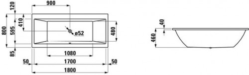 Laufen Pro 180x80 H2389500000001