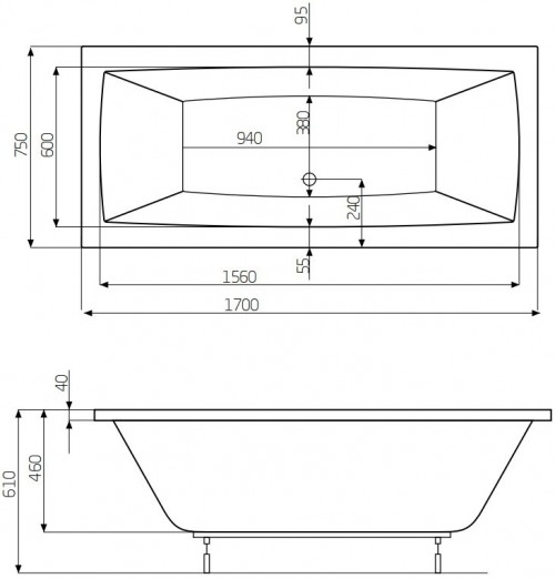 Roca Vita 170x75 A24T070000