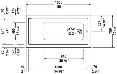 Duravit Starck 150x75 700332000000090