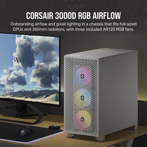 Corsair 3000D RGB Airflow White