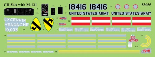 ICM Sikorsky CH-54A Tarhe with M-121 Bomb (1:35)