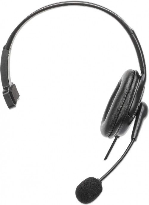 MANHATTAN Mono USB Headset with Reversible Microphone