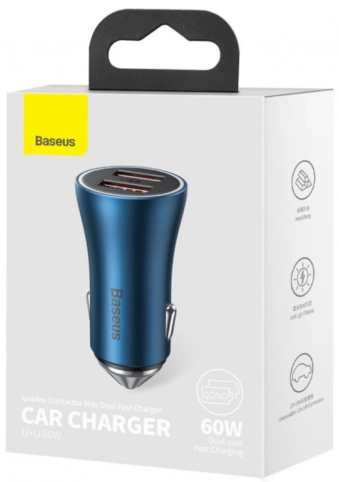 BASEUS Golden Contactor Max Car Charger U+U 60W