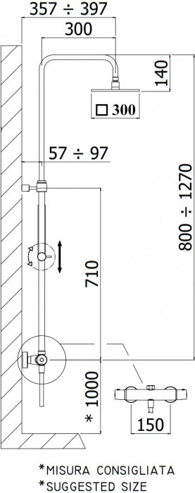 Paffoni Birillo Square ZCOL641KLIQCR