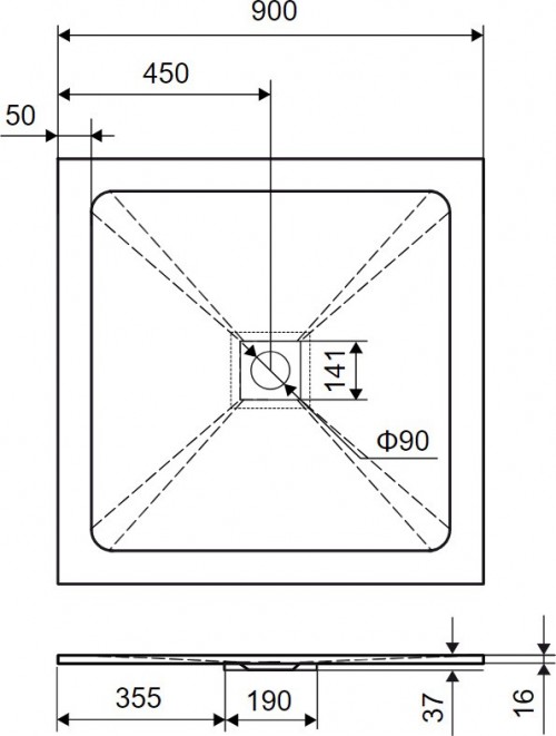 Excellent Arda 90x90 BREX.1502.090.090.WHN