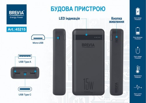 Brevia Powerbank 20000 15W