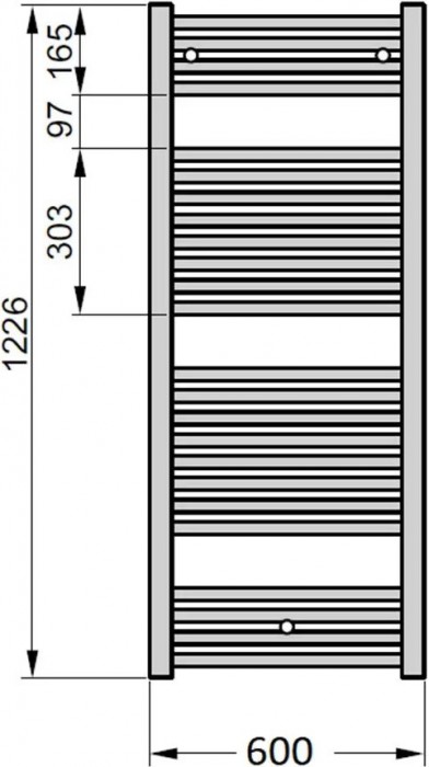 Zehnder Virando E 600x1226 AB-120-060-9016-NEX-HID