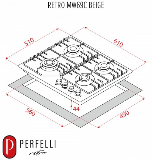 Perfelli MW 69C BEIGE Retro