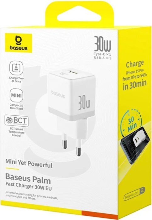 BASEUS Palm Fast Charger C+U 30W