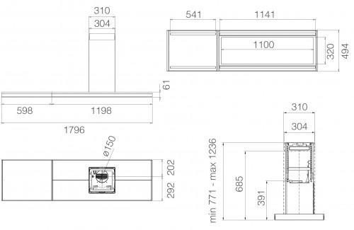 Elica Element Island BL/A/180