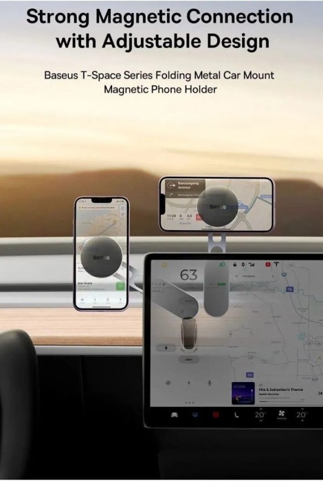 BASEUS T-Space Folding Metal Car Mount
