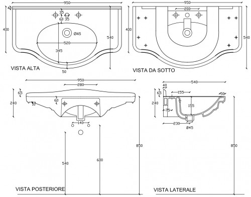 Чертеж с размерами
