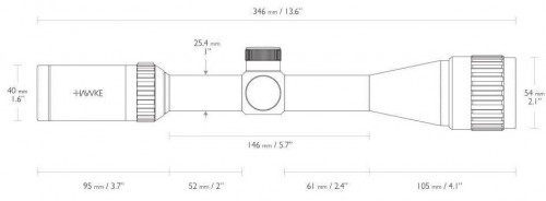 Hawke Vantage 4-12x40 AO (Mil Dot)