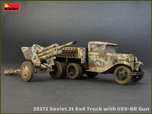 MiniArt Soviet 2T 6x4 Truck and 76-mm USV-BR Gun (1:35)