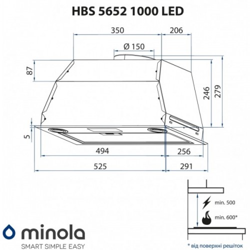 Minola HBS 5652 BL 1000 LED