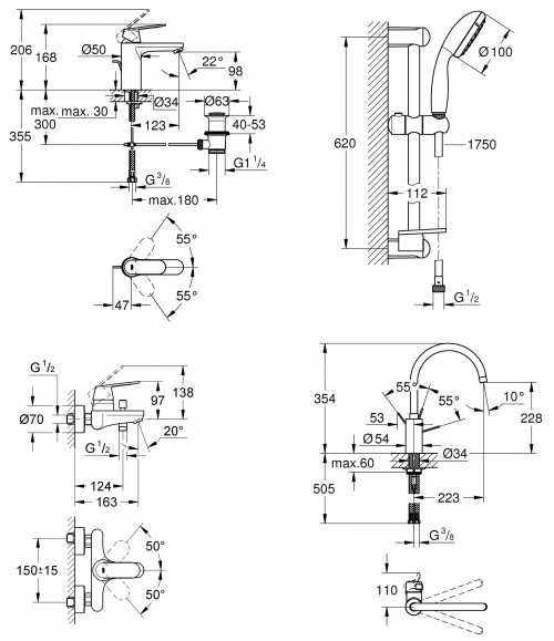 Grohe Eurosmart Cosmopolitan 126115MK