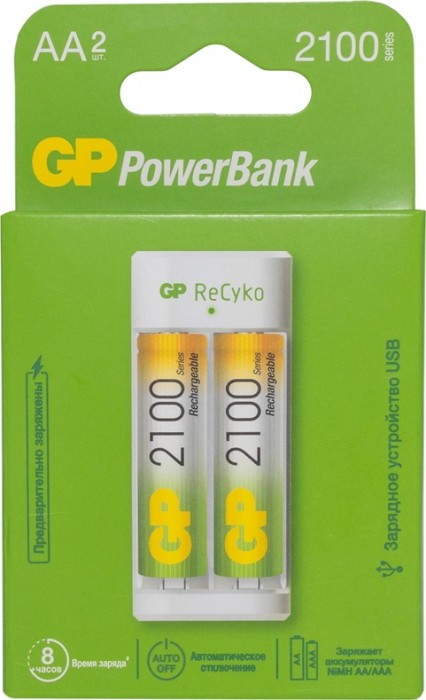 GP E211 + 2xAA 2100 mAh