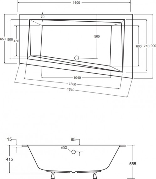 Besco Intima Slim 160x90 WAIT-160-SP