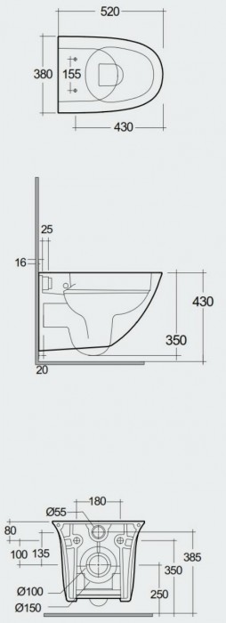 Rak Ceramics Sensation SENWC1446AWHA