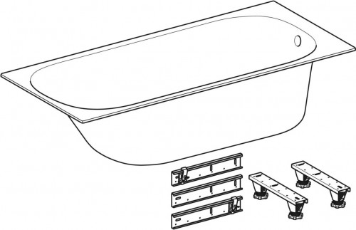 Geberit Soana Slim rim 160x70 554.001.01.1