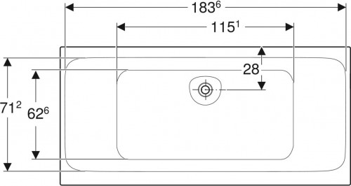 Geberit Tawa Slim rim Duo 190x90 554.125.01.1