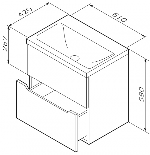 AM-PM Gem S 60 M91-FHX0602-WC0602WG38