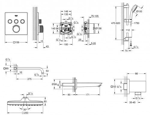 Grohe Grohtherm SmartControl 202801C3