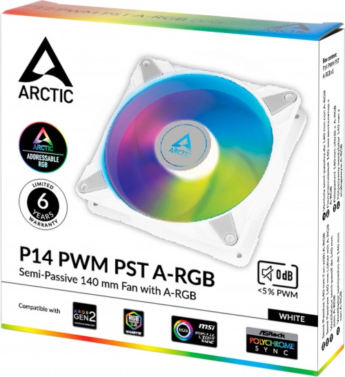 ARCTIC P14 PWM PST A-RGB White