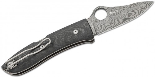 Spyderco Spyopera Carbon Damascus