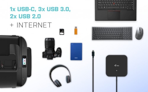 i-Tec USB-C Dual Display Docking Station with Power Delivery