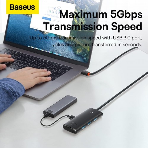 BASEUS Lite Series 4-Port USB-A HUB Adapter 1m