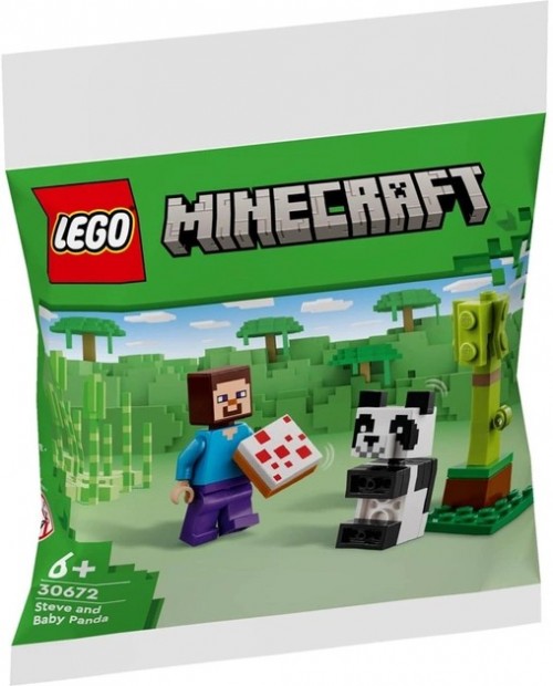 Lego Steve and Baby Panda 30672