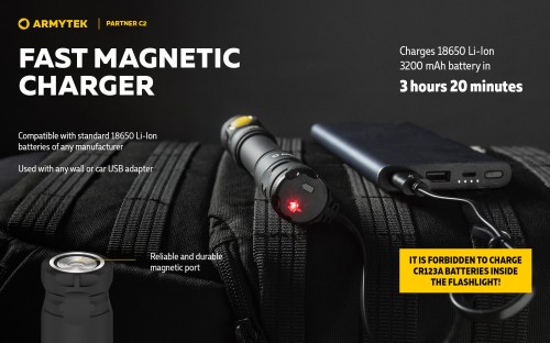 ArmyTek Partner C2 Magnet USB Warm