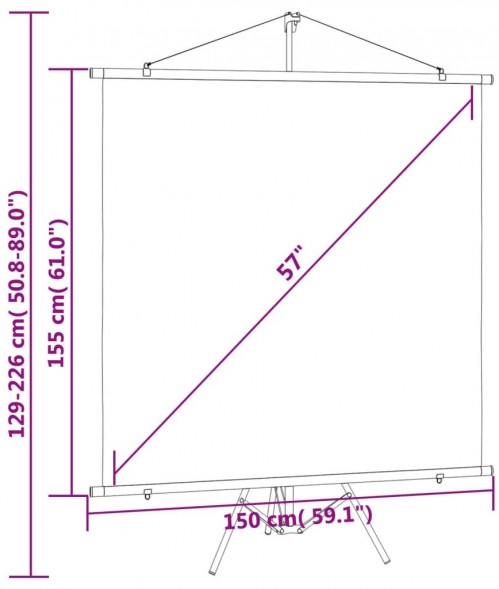 VidaXL Tripod 150x155